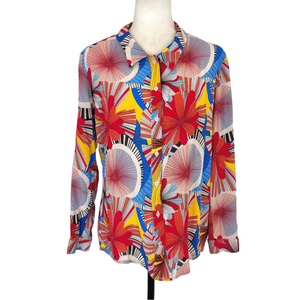 Coco Y Club abstract floral shirt